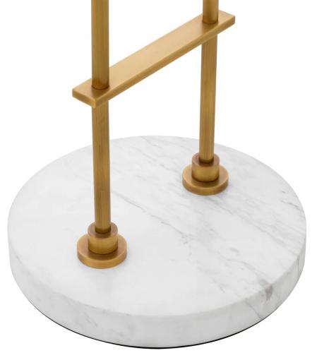 Luxury Geometric Line Floor Lamp with Antique Brass Base by Luxury Group International