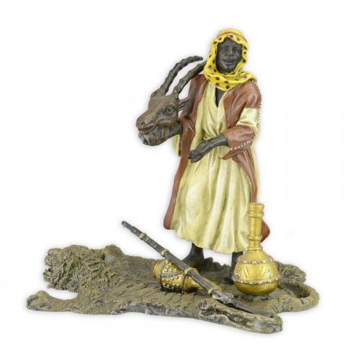 Luxuriöse Bronze Arabischer Jäger Skulptur