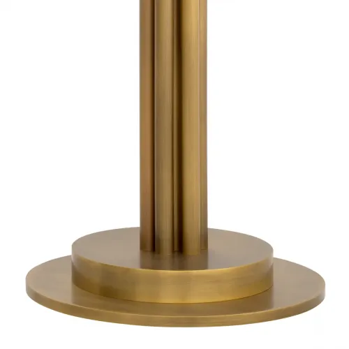 Luxury Antique Brass Finish Floor Lamp with Double Bowl Glass Shades by Luxury Group International