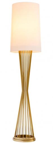 Luxury Gold Finish Hourglass Shaped Floor Lamp