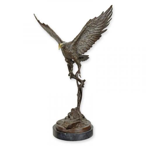 Luxury Bronze Eagle in Flight Sculpture