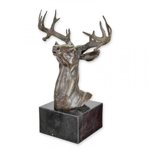Luxury Bronze Stag Head Sculpture