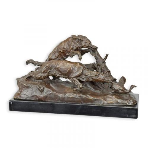 Luxury Bronze Duck Chase Sculpture