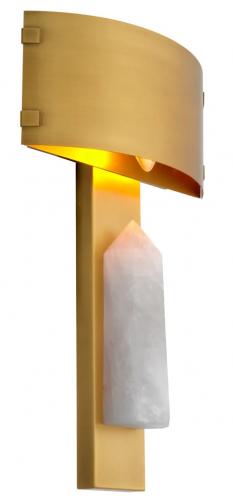 Luxury Antique Brass Finish & Rock Crystal Wall Lamps