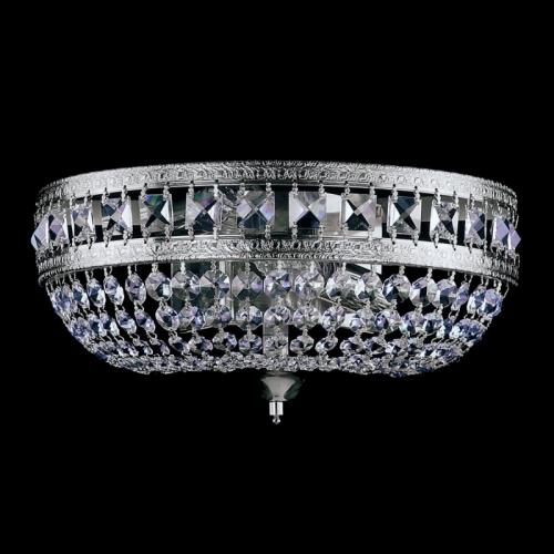 Luxury Crystal Oval Wall Sconce in Polished Nickel