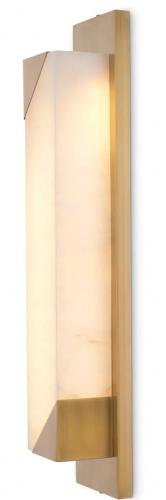 Luxury Antique Brass Finish Alabaster Wall Lamp by Luxury Group International