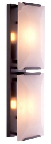 Luxury Bronze Highlight & Alabaster Sculptural Wall Lamp by Luxury Group International