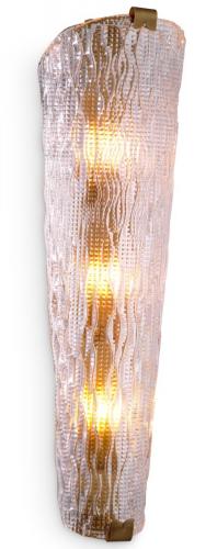 Luxury Antique Brass & Handmade Glass Wall Lamp by Luxury Group International
