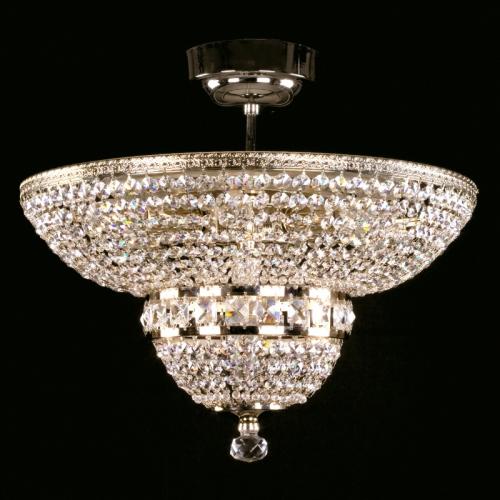 Luxury Full Cut Crystal Chandelier in Polished Nickel – 7 Lights by Luxury Group International