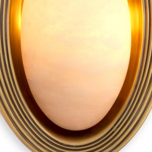 Lámpara de Pared de Alabastro de Latón Vintage de Lujo para Interiores Elegantes por Luxury Group International