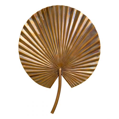 Applique Murale Sculpturale de Luxe Vintage Inspirée d'un Ventilateur en Laiton par Luxury Group International