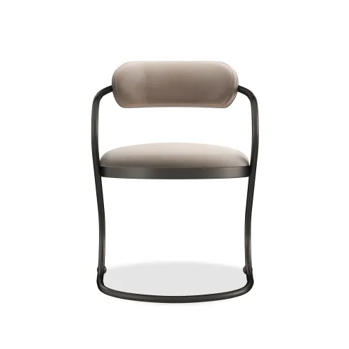 Luxury Wavy Bronze Framed Dining Chair - Exclusive Collection
