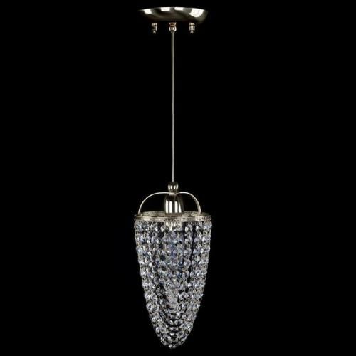 Luxury Crystal Chandelier in Polished Nickel with Crystal Accents