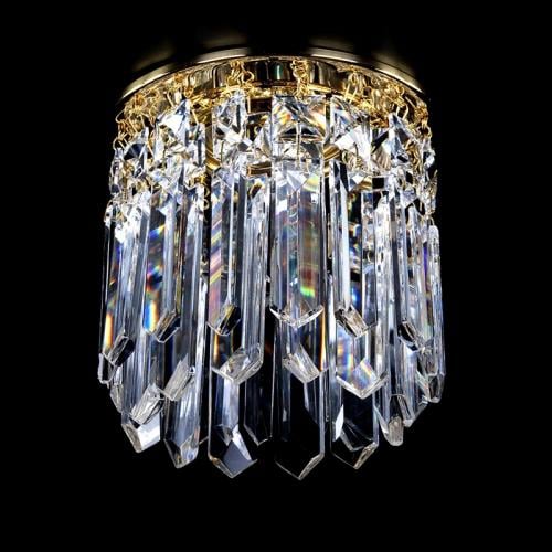 Luxury Crystal Prism Drop Ceiling Chandelier with Multi-Finish Frame