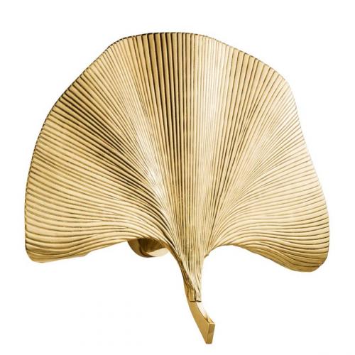 Luxury Polished Brass Botanical Wall Lamp by Luxury Group International