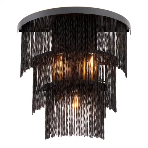 Luxury Art Deco Cascading Metal Chain Wall Lamp by Luxury Group International