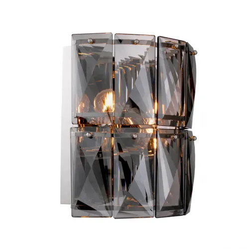 Luxury Nickel Finish Crystal Glass Wall Lamp by Luxury Group International