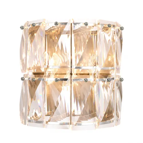 Luxury Nickel Finish Crystal Glass Wall Lamp by Luxury Group International