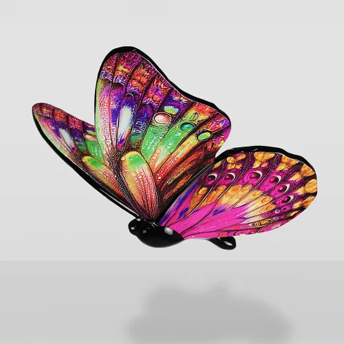 Luxury Multi-Color Hanging Butterfly Decorative Sculpture – 60cm by Luxury Group International