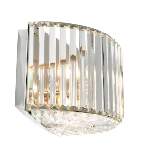 Luxury Nickel Finish Crystal Glass Designer Wall Lamp