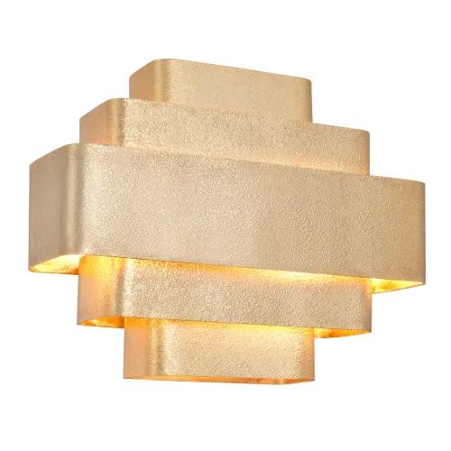 Luxury Gold Finish Wall Lamp with Art Deco Wall Washer