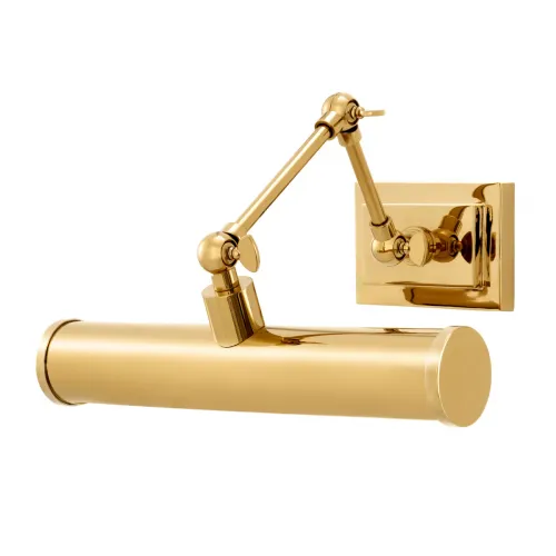 Luxury Gold Finish Adjustable Wall Lamp for Art Display