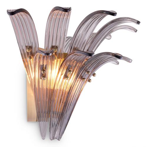 Lampe murale de luxe Tropical Treetop Design en verre fumé par Luxury Group International