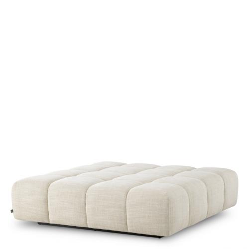 Canapé de luxe modulaire droit beige avec base noire par Luxury Group International