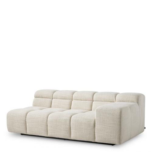 Luxury Modular Right Beige Sofa with Black Base by Luxury Group International