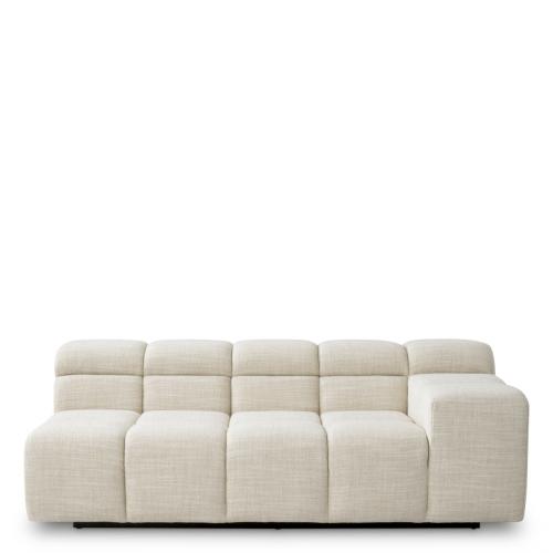 Luxury Modular Right Beige Sofa with Black Base by Luxury Group International