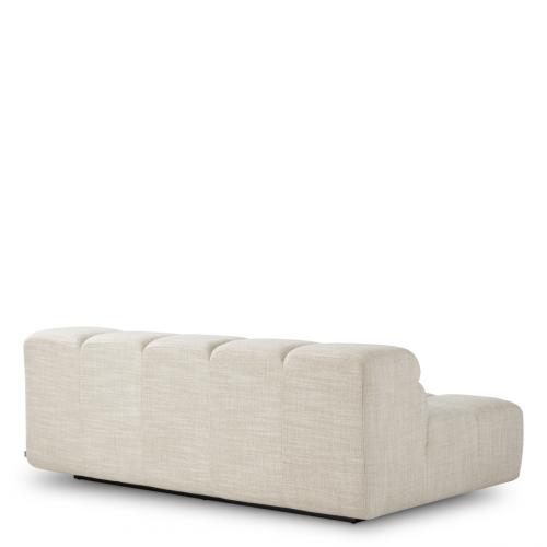 Luxury Modular Right Beige Sofa with Black Base by Luxury Group International
