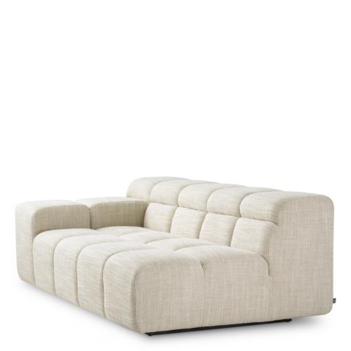 Luxury Modular Left Beige Sofa with Black Base by Luxury Group International