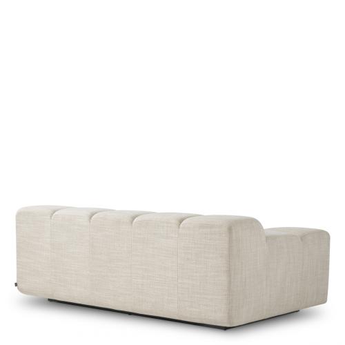 Luxury Modular Left Beige Sofa with Black Base by Luxury Group International