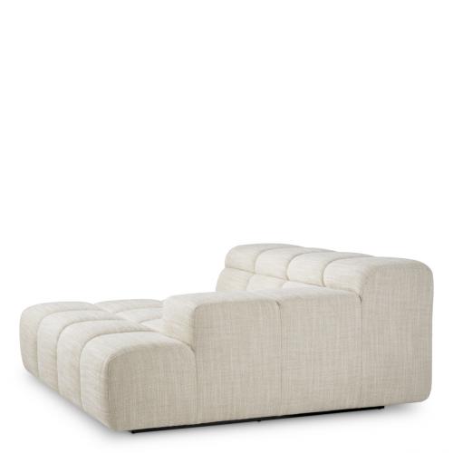 Luxury Albury Beige Modular Right Lounge Sofa with Black Base by Luxury Group International