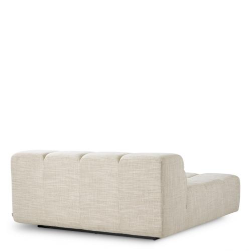 Luxury Albury Beige Modular Right Lounge Sofa with Black Base by Luxury Group International