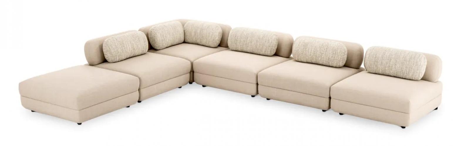 Luxuriöses modulares Sofaelement in der Ausführung Scalea Sand