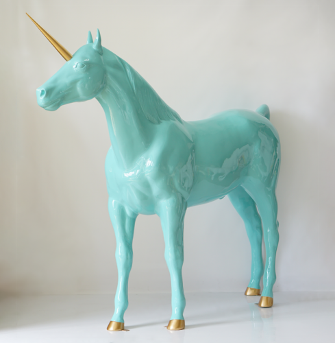 Luxury Life-Size Unicorn Fiberglass Sculpture - Single Color Edition