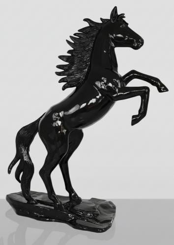 Luxuriöse Fiberglas-Einfarbige Springpferd-Skulptur