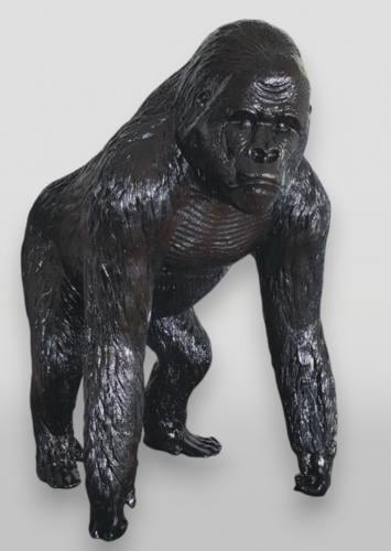 Luxury Fiberglass Standing Gorilla Sculpture - Single Color Edition