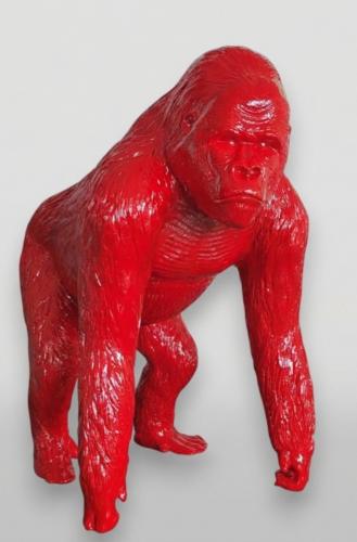 Luxury Fiberglass Standing Gorilla Sculpture - Single Color Edition