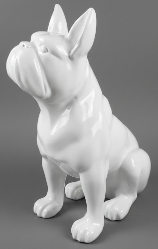 Luxury Seated Single Colored Bulldog Sculpture