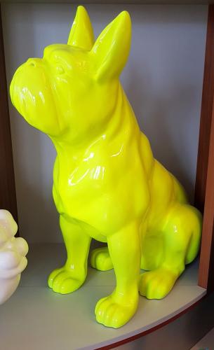 Luxus sitzende einfarbige Bulldoggen-Skulptur von Luxury Group International
