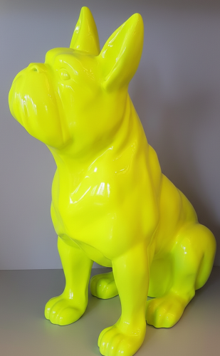 Luxury Seated Single Colored Bulldog Sculpture