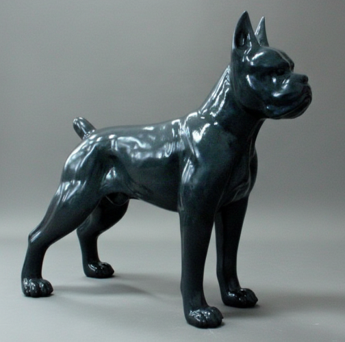 Luxury Single Colored Standing Boxer Dog Sculpture