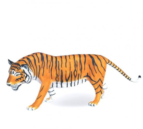Luxury Fiberglass Standing Tiger Sculpture in Natural Color Edition
