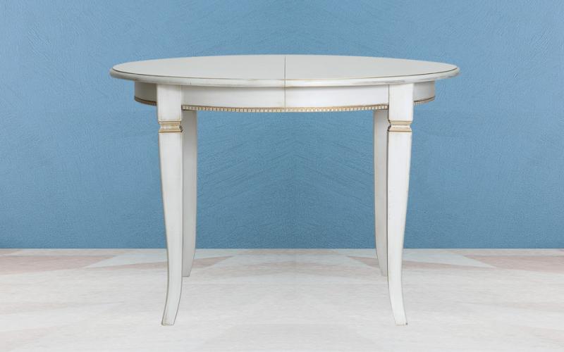 Luxury Classic Four-Legs Round Dining Table with Elegant Detailing and Wooden Finish by Luxury Group International