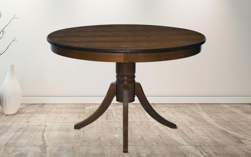 Luxury Wooden Finish Pedestal Round Dining Table – Elegant Elliptical Design by Luxury Group International
