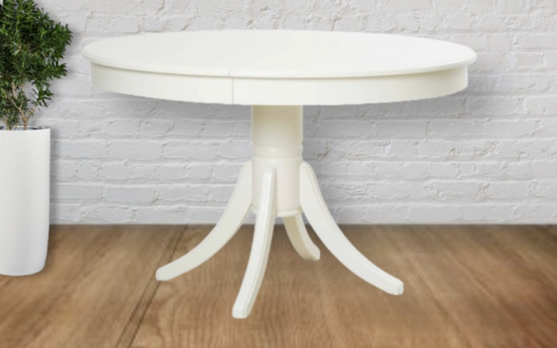 Luxury Round Dining Table in Wooden Finish with Pedestal Support by Luxury Group International
