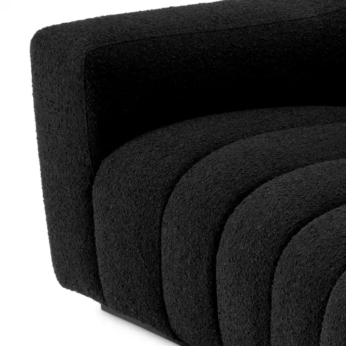 Luxury Curved Upholstered Sofa with Deep Channel Stitching by Luxury Group International