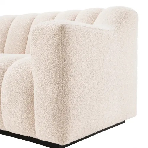 Luxury Curved Upholstered Sofa with Deep Channel Stitching by Luxury Group International